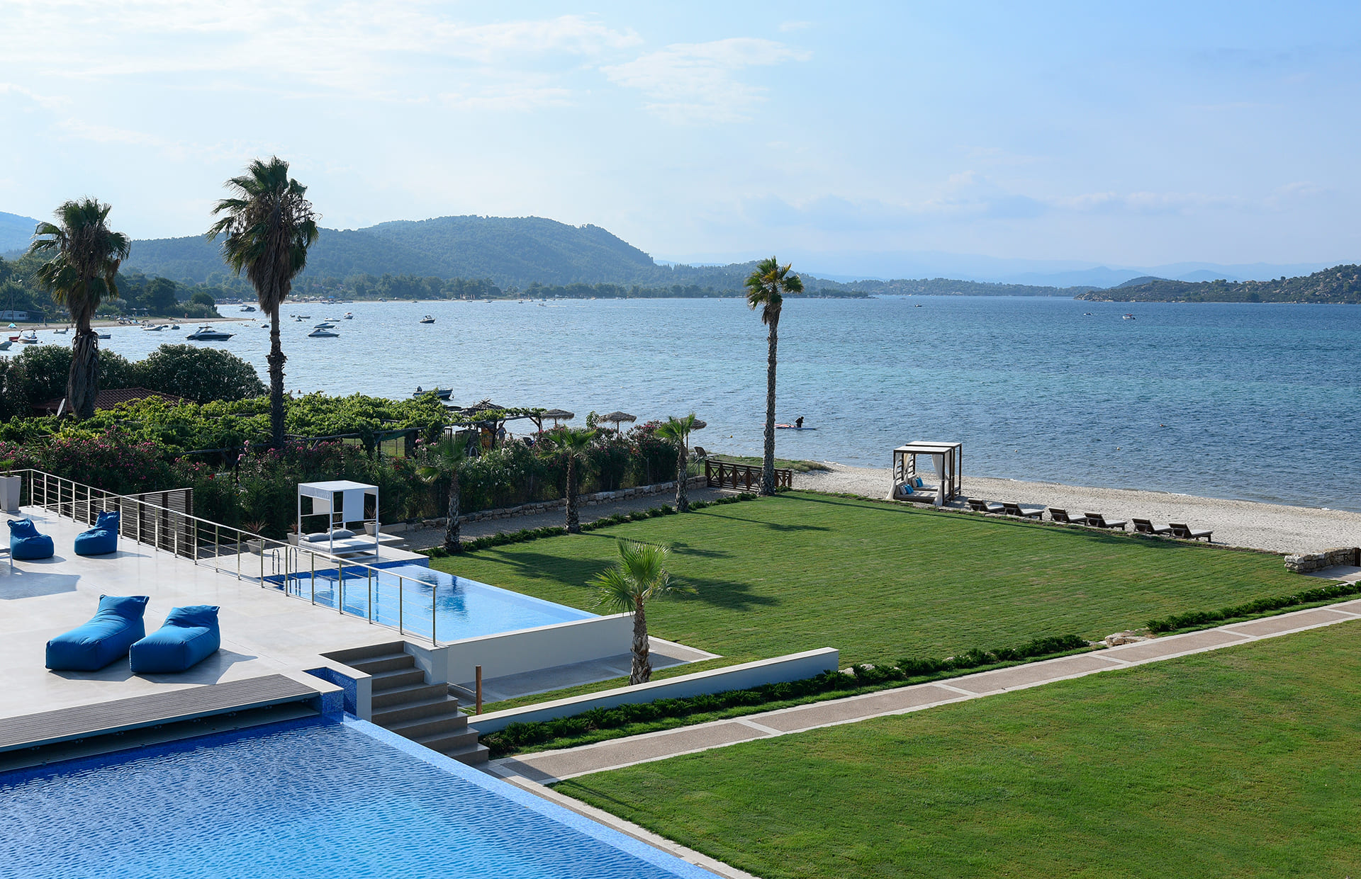 Balcony view of Diaporos island from Villa Natalia, Halkidiki